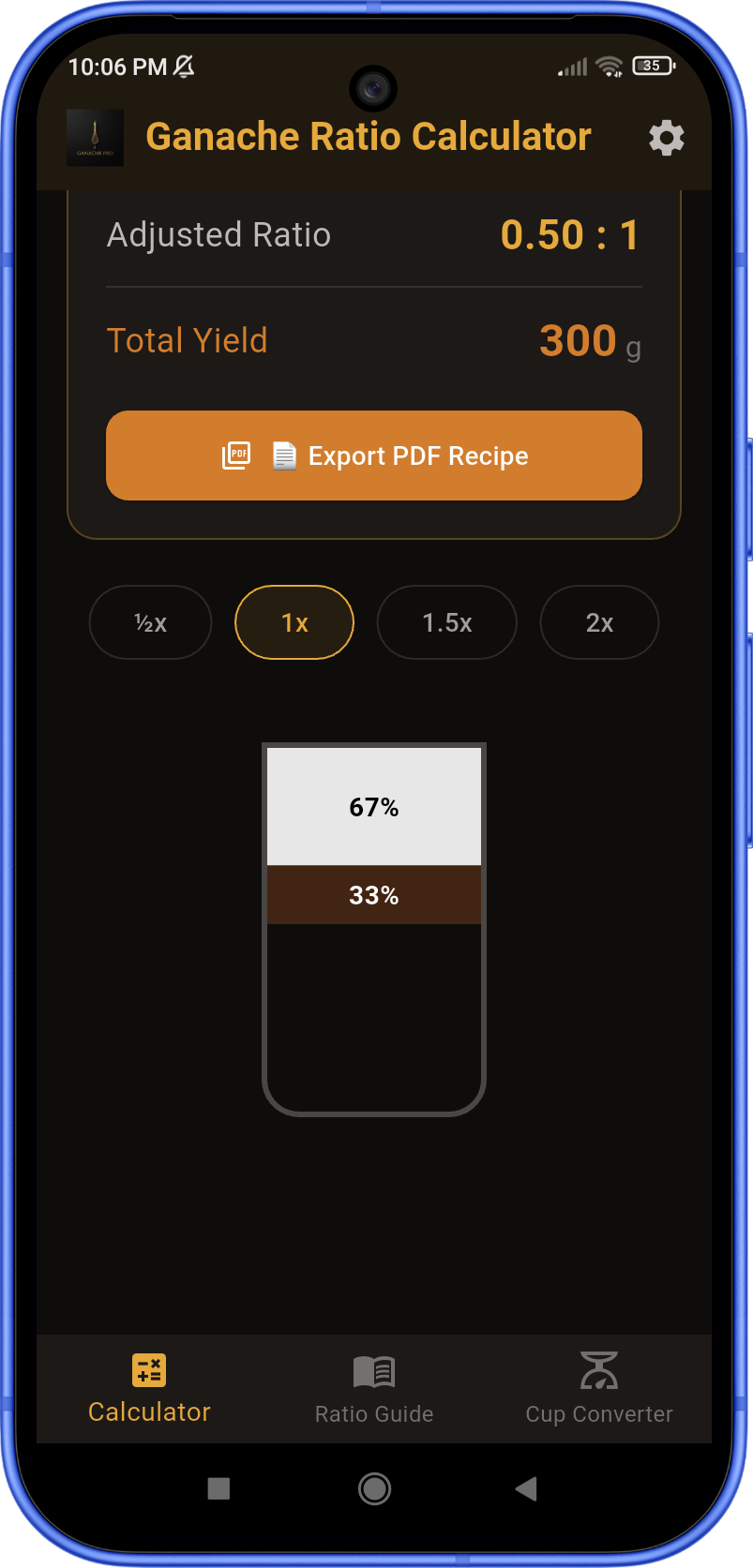 Ganache Pro app screenshot
