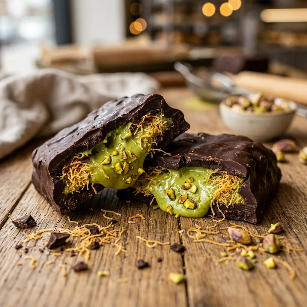 How to Make the Viral Dubai Chocolate Bar at Home (Pistachio Knafeh)